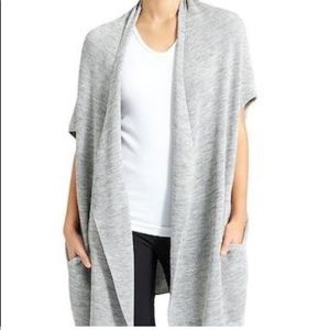 Athleta Restful Cocoon Wrap Gray Cardigan Sweater